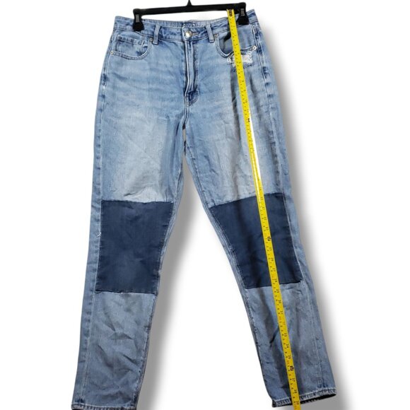 American Eagle Women 4 Ripped Patched Skinny Jean Stretch Fairy Grunge Y2k - Picture 7 of 8